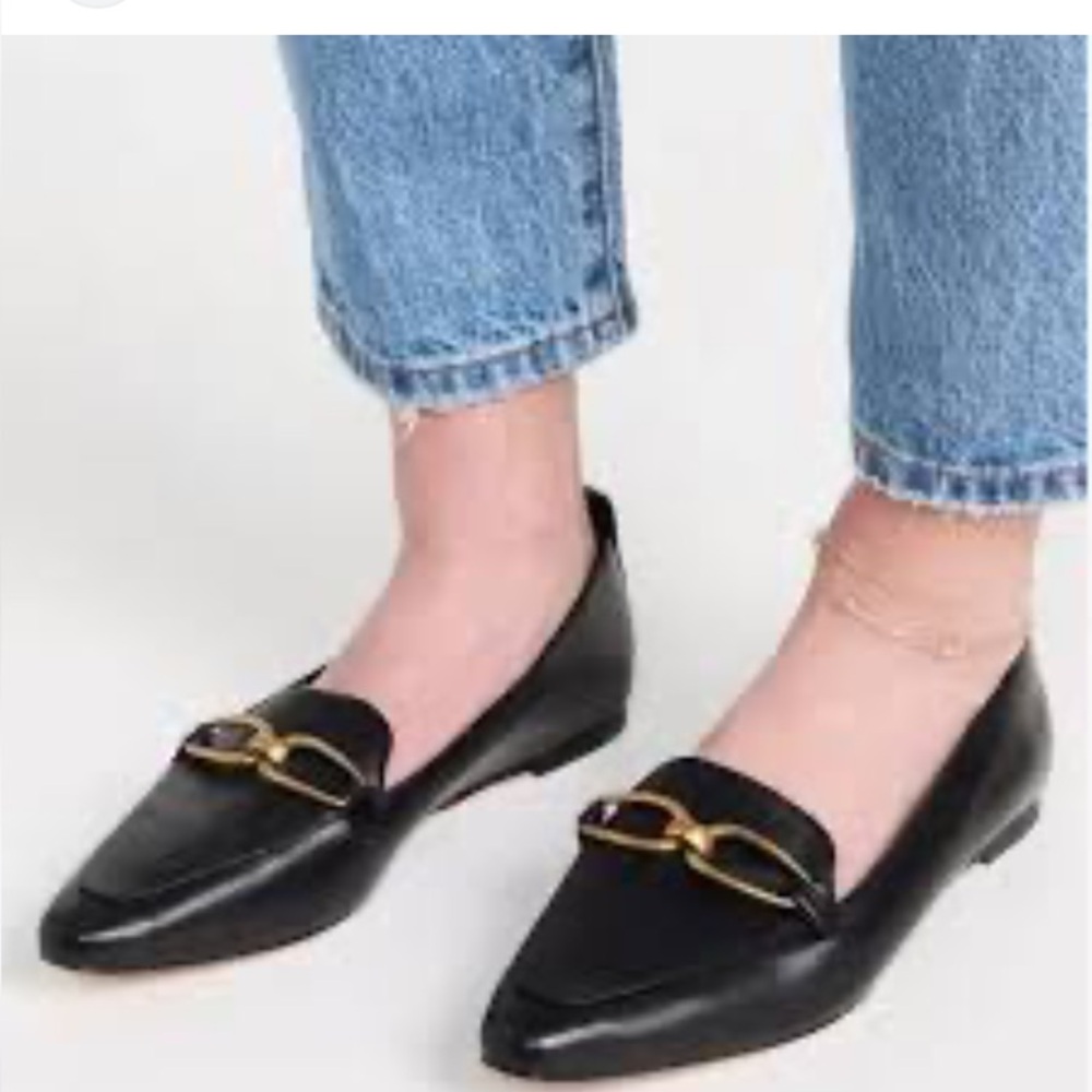 Veronica Beard Champlain Chain Black Leather Loaf… - image 1